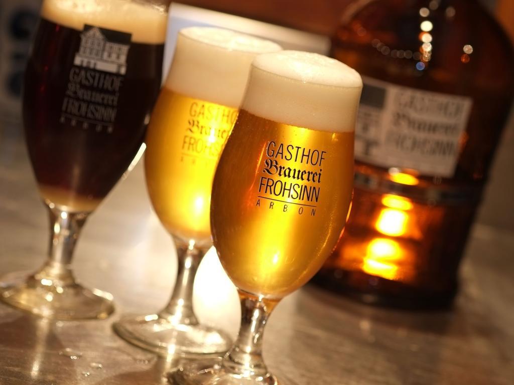 Hotel Brauerei Frohsinn 아르본 외부 사진